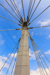 Kirov cable-stayed bridge over the Samara River. Russia.