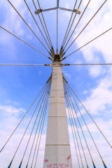 Kirov cable-stayed bridge over the Samara River. Russia.