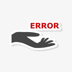 Error sign, Error message sticker