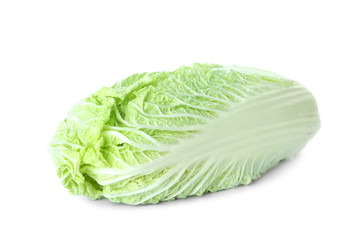 Fresh cabbage on white background