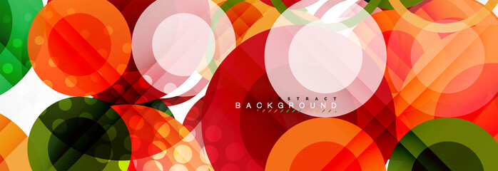 Overlapping circles design background