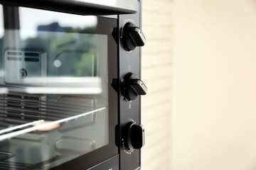 Modern electric oven, closeup