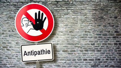 Schild 389 - Antipathie