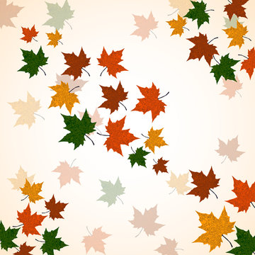 Autumn background of maple leaves. Colofrul image