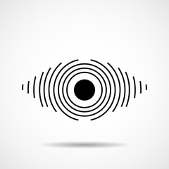 Abstract eye of lines. Vector logo, symbol