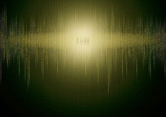 yellow binary code numbers