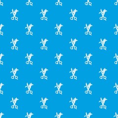 Haircut pattern vector seamless blue repeat for any use