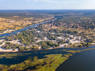 Okavango delta river in north Namibia, Africa