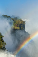 Rainbow on Victoria falls, Zimbabwe, Africa