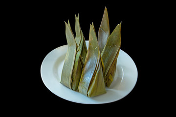 Steamed Flour with Coconut Filling, thai Traditional Dessert