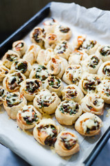 homemade healthy pastries on a white background