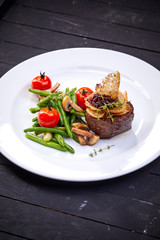 steak with vegetables