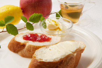 朝のヘルシー朝食　