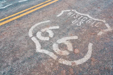 Cercles muraux Route 66 Signe historique de la Route 66