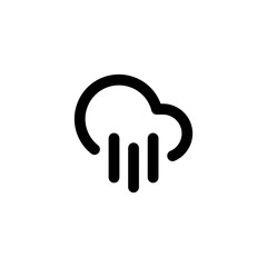 Cloud Rain vector icon isolated on background. Trendy sweet symbol. Pixel perfect. illustration EPS 10.