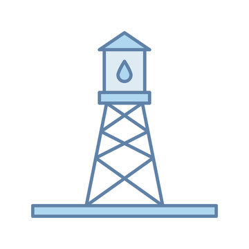 recommend clip art: Oil rig color icon