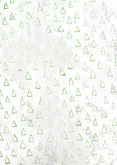 Green Christmas tree  pattern empty rusty white paper background