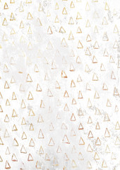Golden Christmas tree  pattern empty rusty white paper background