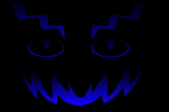 colorful faces on a black background halloween