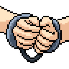 Fototapeta premium vector pixel art prisoner