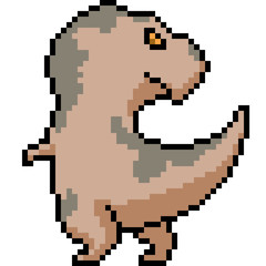 vector pixel art tyrannosaurus