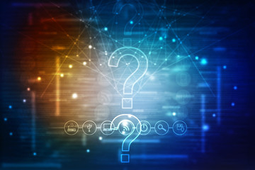 
2d illustration question mark
