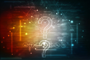 
2d illustration question mark
