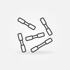 Bacteria vector concept icon in thin line style