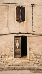 A building in the historic hill village of Bale (also called Valle) in Istria, Croatia
