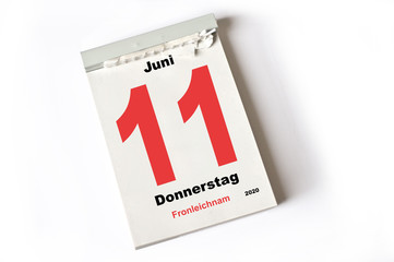 11. Juni 2020 Fronleichnam