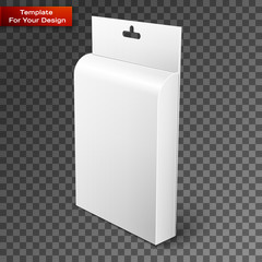 White Product Package Box Illustration Isolated On