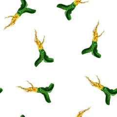 Watercolour horseradish natural pattern