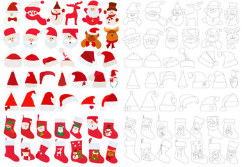 new year set, socks and hats