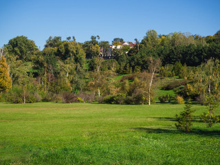 Fototapeta na wymiar House in an ecological green area.