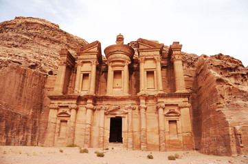 The Monastery is one of the legendary monuments of Petra. Similar in design to the Treasury but far bigger (50m wide and 45m high), it was built in the 3rd century BCE as a Nabataean tomb.