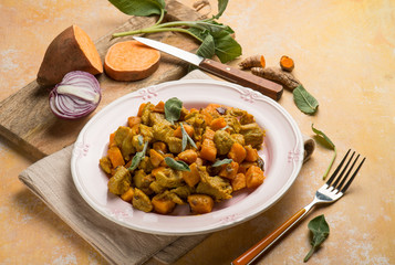 meat stew with sweet potatoes