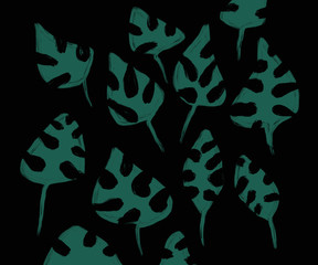 Naklejka premium abstract background with green leaves for design and cards