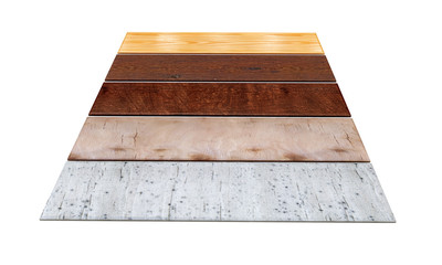 3d render of pine wood floor tiling assembly