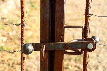 rusty door lock