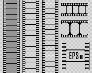 Film strip, Vector illustration. Set