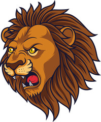 Obraz premium Angry lion head mascot