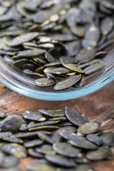 Kürbiskerne im Glas