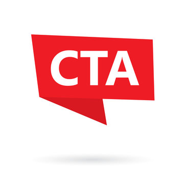 CTA (Call To Action) Acronym On A Sticker- Vector Illustration