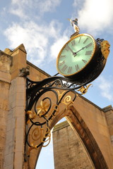 Fototapeta na wymiar Close-up on The Clock at St Martin-le-Grand Church on Coney Street in York, Yorkshire, UK