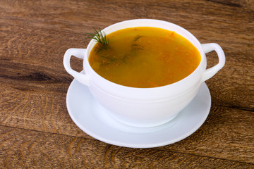 Chicken soup with vegetables