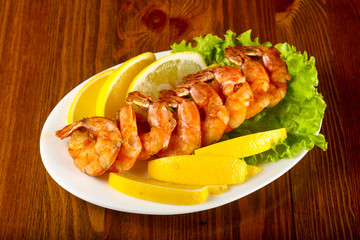Grilled prawns