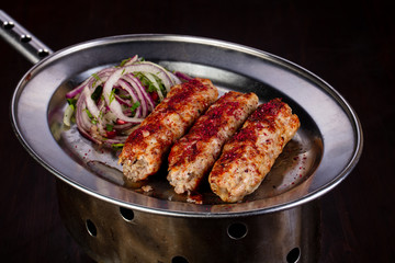 Grilled meat kebab