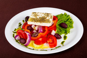 Greek salad with feta