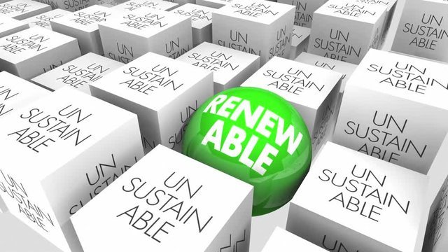 Renewable Vs Unsustainable Resources 3d Animation