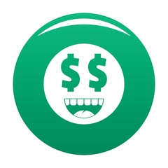 Money smile icon. Vector simple illustration of money smile icon isolated on white background